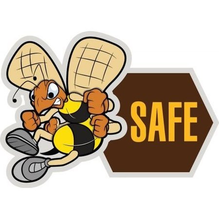 ACCUFORM HARD HAT STICKERS BEE SAFE 1 LHTL092 LHTL092